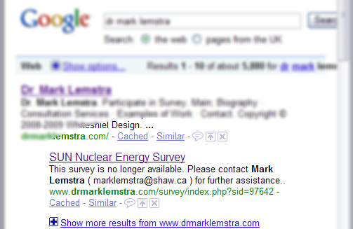 Not only did Mark Lenstra write the concerns for the CCPA and SUN, he also hosted the survey.